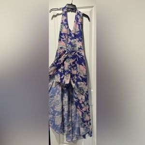 Summer shorts with a skirt & halter open back all in one